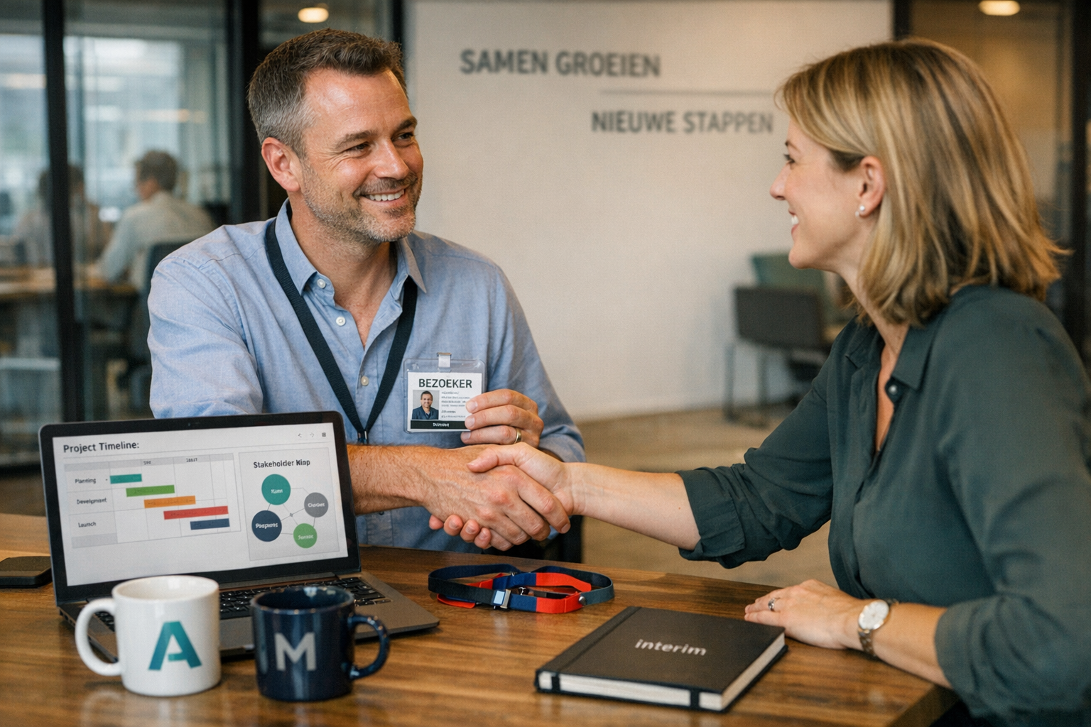 Communicatie detachering professional aan het werk